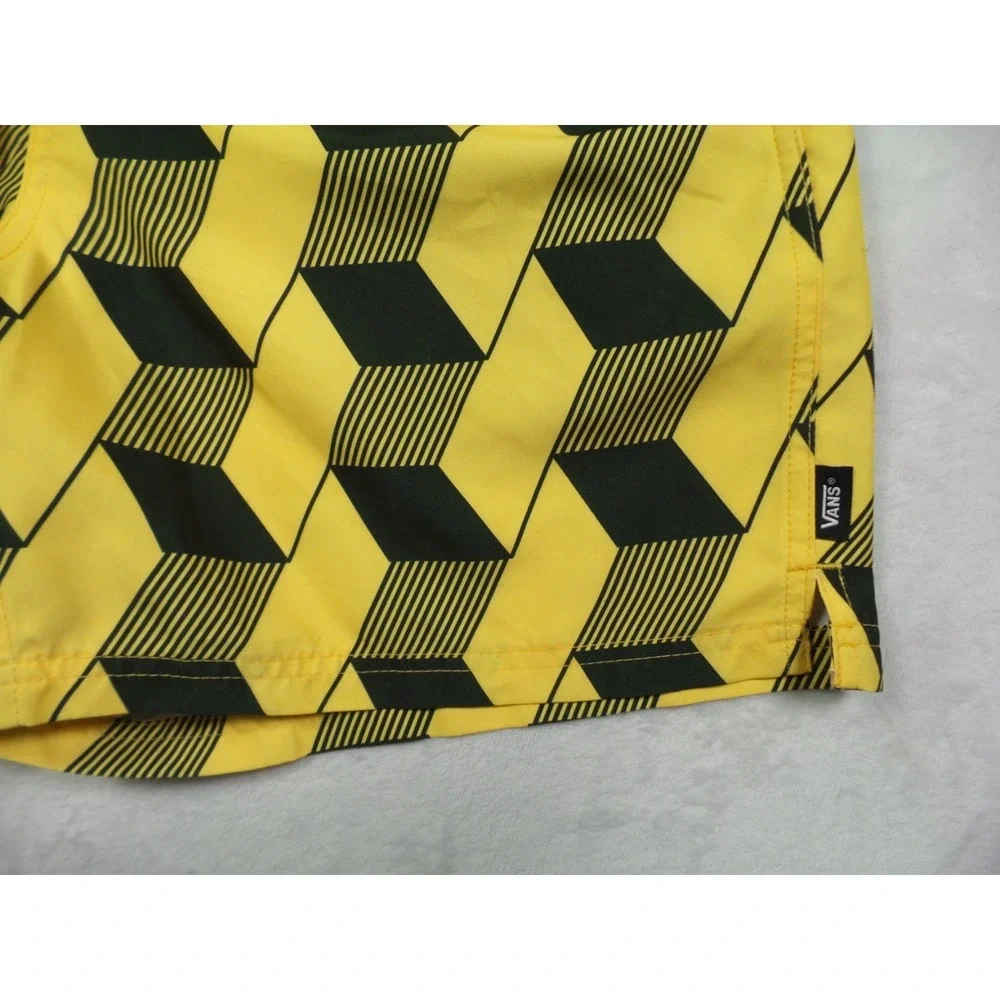 Vans Shorts Mens Size Medium Yellow Relaxed‎ Fit Primary Elastic Boardshorts NWT